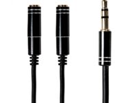 Gizzu 3-Pole Audio Splitter Cable - Black