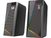 REDRAGON 2.0 Satellite Speaker ANVIL 2 x 3W RGB USB|Aux Gaming Speaker - Black