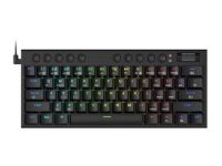 REDRAGON Horus Mini 61Key Red Switch RGB Low Profile Gaming Mechanical Keyboard - Black