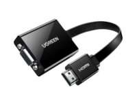 UGREEN HDMI to VGA Adapter, with 3.5mm Audio and Power Port - Black